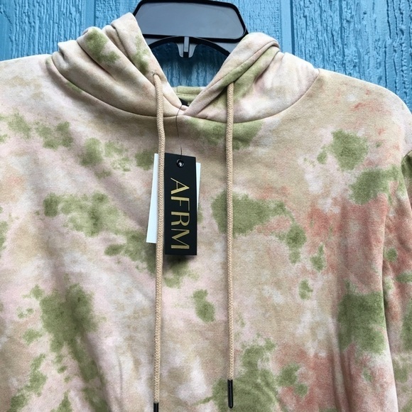 AFRM Tie Dye Boho Pullover Hoodie Jacket XS NWT - Picture 4 of 6